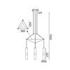 ACA Lighting závěsné svítidlo 3XGU10 černý kov 56X49XH150CM DA VINCI HM853P56BK