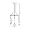 ACA Lighting závěsné svítidlo 3XGU10 mosaz kov 66X8XH150CM DA VINCI HM853P66BR