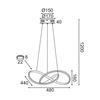 ACA Lighting Decoled LED závěsné svítidlo HM92LEDP48CH