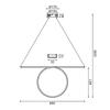 ACA Lighting závěsné svítidlo LED 43W 3000K 2580LM chrom hliník 88X17XH120CM ZERO HM98LEDP88CH