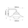 ACA Lighting Garden Wall venkovní nástěnné svítidlo JULIE1WG