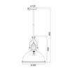 ACA Lighting Vintage závěsné svítidlo KS1300P311CH