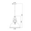 ACA Lighting Vintage závěsné svítidlo KS1300P311CP