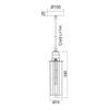 ACA Lighting Vintage závěsné svítidlo KS1342P81BK