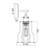 ACA Lighting nástěnné svítidlo černá 1XE27 SOTIS KS1342W151BKACA