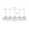 ACA Lighting Vintage závěsné svítidlo KS1462P5BK