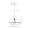 ACA Lighting Vintage závěsné svítidlo KS1463P1BK