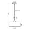 ACA Lighting Vintage závěsné svítidlo KS1513P321WH