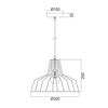 ACA Lighting Vintage závěsné svítidlo KS1525P1BK