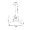 ACA Lighting Vintage závěsné svítidlo KS184331R
