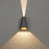 ACA Lighting LED venkovní nástěnné svítidlo 6W 425lm 30st. + 120st. 230VAC 3.000K tmavě šedá CRI80 IP54 30.000h LG0187G