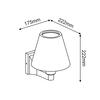 ACA Lighting Garden Wall venkovní nástěnné svítidlo LG2121G