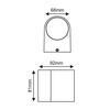 ACA Lighting LED HP venkovní nástěnné svítidlo 4W 230LM 40d 230V AC 3.000K bílá CRI80 IP65 30.000hod LG2201W