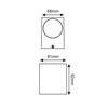 ACA Lighting LED HP venkovní nástěnné svítidlo 4W 230LM 40d 230V AC 3.000K tmavá šedá CRI80 IP65 30.000hod LG2203G