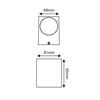 ACA Lighting LED HP venkovní nástěnné svítidlo 4W 230LM 40d 230V AC 3.000K tmavá šedá CRI80 IP65 30.000hod LG2203G