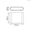 ACA Lighting LED SMD venkovní nástěnné svítidlo 7W 310LM 60d 230V AC 3.000K bílá CRI80 IP54 30.000hod LG2631W