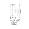 ACA Lighting Garden Wall venkovní nástěnné svítidlo LG2882G
