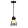 ACA Lighting závěsné svítidlo JULIETTE černá a sklo IP20 1xE27 LT1520PBK