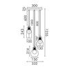 ACA Lighting závěsné svítidlo JULIETTE černá a sklo IP20 3xE27 LT38233PBK