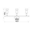 ACA Lighting Spot stropní svítidlo MC634BK3