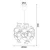 ACA Lighting dětské závěsné svítidlo 4XE14 vesmír D35XH80CM SPACE MD160224SP