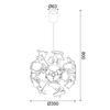 ACA Lighting dětské závěsné svítidlo 4XE14 vesmír D35XH80CM SPACE MD160224SP