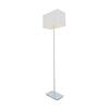 ACA Lighting stojací lampa chrom kov 1XE27 bílý kabel hranatá základna H123cm bez stínítka MIX&MATCH MF15018CHW