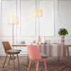 ACA Lighting stojací lampa CLIFF černý kov + přírodní dřevo s béžovým textilním stínítkem 1xE27 MF21858