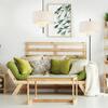 ACA Lighting stojací lampa ANAFI černý kov béžové textilní stínítko 2xE27 MF240323