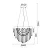 ACA Lighting Crystal stropní svítidlo MISSY404P