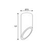 ACA Lighting stropní svítidlo 1XGU10 bílý beton D7XH16CM FALTSO MK151S16W