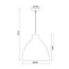 ACA Lighting Prim závěsné svítidlo ML1013011N