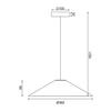ACA Lighting závěsné svítidlo 1X GX53 ořech dřevo D36XH160CM NAIROBI MQ13P136WW