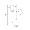 ACA Lighting stolní lampa KENNETH černý kov 2xE27 MT240572