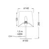 ACA Lighting Floor&Table stolní svítidlo MT3000G