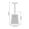 ACA Lighting Garden lantern venkovní závěsné svítidlo NYX1PBK