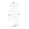 ACA Lighting Avantgarde závěsné svítidlo OD53423RBK