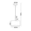 ACA Lighting Textile závěsné svítidlo OD650825PBK
