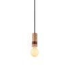 ACA Lighting závěsné svítidlo 1XE27 dřevo + kůže D6XH120CM MEMPHIS OD7821P6