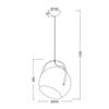 ACA Lighting Prim závěsné svítidlo OD8067CG