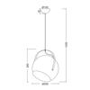 ACA Lighting Prim závěsné svítidlo OD8067CG