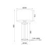 ACA Lighting Floor&Table stolní svítidlo OD90801TWS