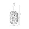 ACA Lighting Vintage závěsné svítidlo OD90983P