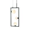 ACA Lighting závěsné svítidlo 3XG9 QUADRO černá kov + bílá 25X12X120CM OD91253PB