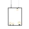 ACA Lighting závěsné svítidlo 4XG9 QUADRO černá kov + bílá 49X12X120CM OD91494PB