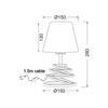 ACA Lighting Floor&Table stolní svítidlo OYD10134BTL1