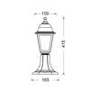 ACA Lighting venkovní 4S plastová stojací lampa rezavá 40,5CM E27 IP44 PLGP3R
