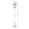 ACA Lighting 6S plastová venkovní stojací lampa rezavá 100cm E27 IP44 PLGQ5R