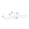ACA Lighting nástěnné svítidlo LED 16W 3000K 1040LM černý kov IP44 50X12X4CM PHOEBE PN11LEDW50BK