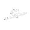 ACA Lighting nástěnné svítidlo LED 16W 3000K 1040LM černý kov IP44 56X7X7CM CHLOE PN19LEDW56BK